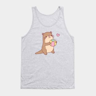 Cute Little Otter Play With Beach Ball Tank Top